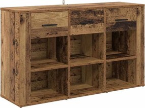 vidaXL Széf fiókkal Öreg fa 100 x 30 x 59,5 cm Faanyag