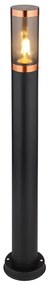 Globo 31588BC - Kültéri lámpa BOSTON 1xE27/23W/230V IP44 80 cm fekete/réz
