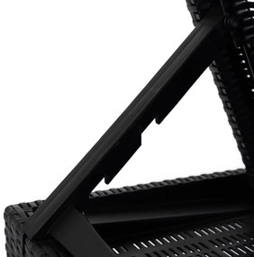 Műrattan napozóágy Fekete Színben. ARIZONA