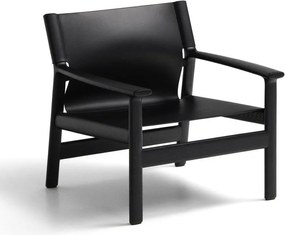 Fekete bőr fotel Jan – Kave Home