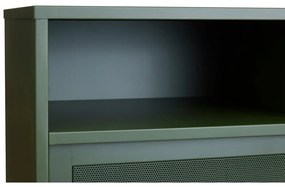 Sötétzöld fém szekrény tolóajtóval 90x140x40 cm Veep – Unique Furniture