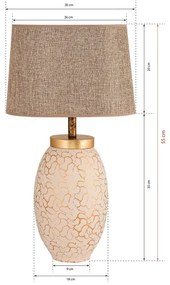Asztali lámpa 1xE27/40W/230V bézs/arany
