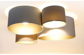 Mennyezeti lámpa SPACE 4xE27/60W/230V bézs/fehér/arany