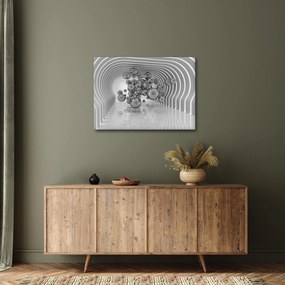 Kép - Fekete-fehér buborékok (70x50 cm)