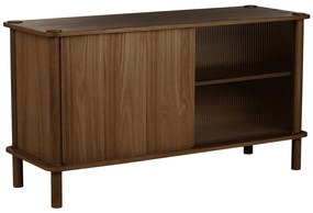 Barna tölgyfa tálalószekrény tolóajtóval 135x73,5x48 cm Italic – UMAGE