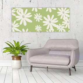 Kép - Hippik, zöld virágok N⁰1 (120x50 cm)