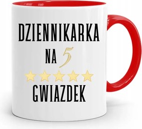 Piros Bögre Ajándék Riporter Újságírónak, fényképes nyomtatással