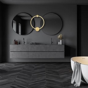 LED fali lámpa SATURNO LED/25W/230V 50 cm átmérő IP44 arany