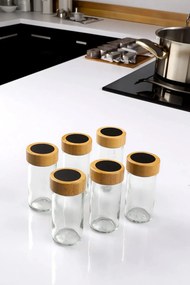 6 részes üveg fűszertartó készlet 80 ml