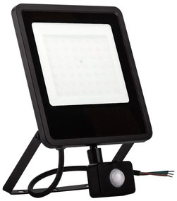 LED Kültéri reflektor érzékelővel LED/50W/230V 4000K IP65 fekete