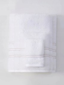 Harmony bambusz törölköző 70x140 fehér, arany bordűrrel