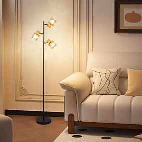 Brilagi - HYGGE állólámpa 3xE14/15W/230V gumifa/füstszínű