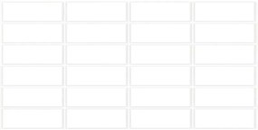 3D PVC falpanel Fényes fehér csempe mintás, csomag (10 db+ragasztó)