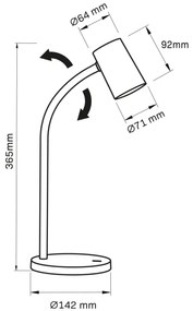 Asztali lámpa FELIX 1xGU10/9W/230V fekete
