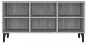 szürke sonoma színű TV-szekrény fémlábakkal 103,5 x 30 x 50 cm