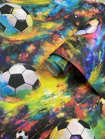 Holden Decor Adventure Awaits Football Galaxy színes focis papír tapéta – 13780