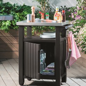 Keter UNITY 105 l kerti grillasztal, barna