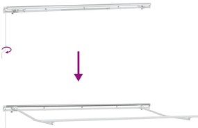 Behúzható napellenző Fehér 400 x 200 cm Pamut és Alumínium