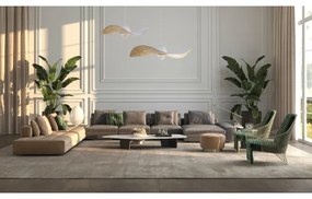 Csillár zsinóron KAPELLO 1xE27/60W/230V átm. 76 cm fehér/arany