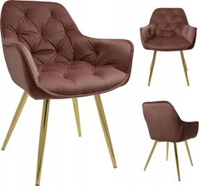 Kárpitozott Szék Velúr Étkező Nappali Fotel Modern Loft Steppelt