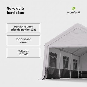 Blumfeldt Party Haven, sátor, 598 x 386 x 300 cm, időjárásálló, acélvázas, egyszerű összeszerelés, oldalfalakkal