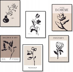 Boho Poszterek Boho Dekoráció 6 db-os A4-ES Poszter Szett Nappaliba *Sok minta*