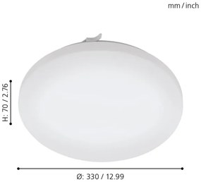 Eglo 79523 - LED Fürdőszobai mennyezeti lámpa TUSCOLA LED/14,6W/230V IP44