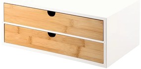 Kesper 58955 Szervező 2 rekesszel, bambusz, 33 x21 x 13,5 cm, 33 x 21 x 13,5 cm