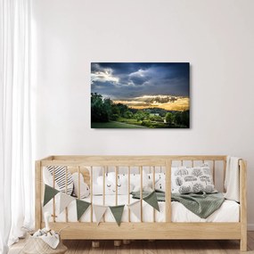 Tájkép sugarakkal (90x60 cm)