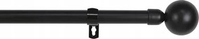 Függönykarnis 160 és 310 cm között állítható függönyrúd fekete