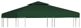 vidaXL zöld csere pavilon ponyvatető 310 g/m² 3 x 3 m