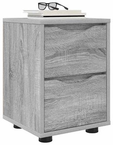vidaXL Éjjeliszekrények 2 pcs Szürke Sonoma 30,5 x 30 x 43 cm Faanyag