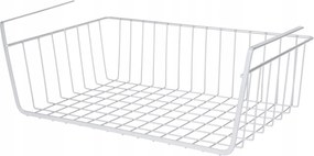Felfüggeszthető kosár polc alá, konyhai szervező, fém tároló, 40x25 cm