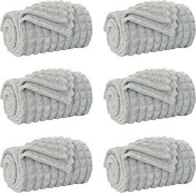 vidaXL Takarók 6 pcs Szürke 150 x 130 cm Gyapjú