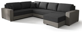 U alakú sarokkanapé Pearle 3 (sötétszürke + szürke) (B). 1057425