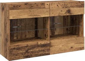 vidaXL TV Fali Szekrény Öreg fa 98,5 x 30 x 60,5 cm Faanyag