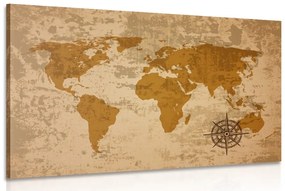 Kép régi világ térkép iránytűvel