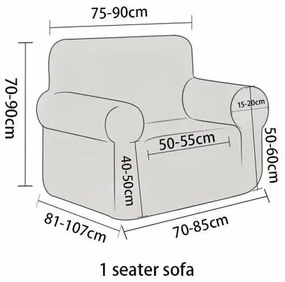 4Home Elegant multielasztikus fotelhuzat kék , 90-140 cm + párnahuzat ingyen, 90-140 cm