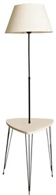 Állólámpa asztallal 1xE27/40W/230V fekete/krémes