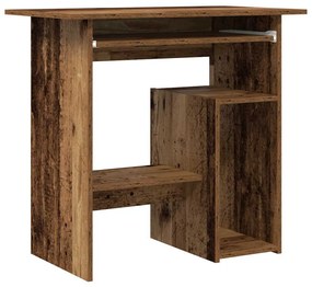 antik fa színű szerelt fa íróasztal 80 x 45 x 74 cm