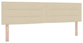 Boxspring Ágy Matraccal &amp; LED Bézs 180x200 cm Szövet