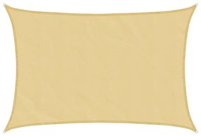 homokszínű 100% oxford szövet napvitorla 4x2,5 m