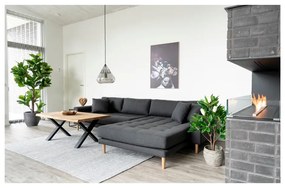 Toulon dohányzóasztal tömör tölgyfa asztallappal, 120 x 70 cm - House Nordic