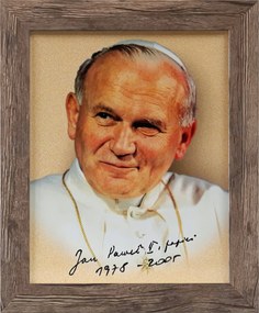 Vászonkép 30x25 Szent II. János Pál Pápa Tölgyfa Keret