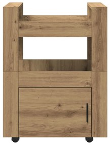 Konyhai Trolly Mesteri Tölgy 60x45x80 cm Mérnöki Fa