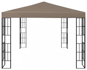 tópszínű pavilon LED fényfüzérrel 4 x 3 m