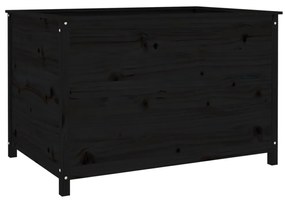 fekete tömör fenyőfa kerti magaságyás 119,5 x 82,5 x 78 cm