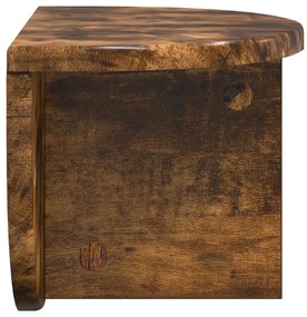 vidaXL Falpolc 2 pcs Füstölt tölgy 38 x 19 x 19 cm Faanyag