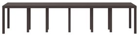 Kertasztal Barna 350x100x73 cm Poliratán