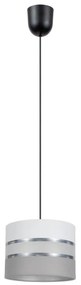 Csillár zsinóron CORAL 1xE27/60W/230V á. 20 cm fehér/szürke
